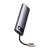 Baseus Metal Gleam Series 8 az 1-ben hub, USB-C - 3x USB 3.0 + HDMI + USB-C PD + microSD/SD + VGA (WKWG050013)