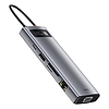 Baseus Metal Gleam Series 9 az 1-ben hub, USB-C - 3x USB 3.0 + HDMI + USB-C PD + Ethernet RJ45 + microSD / SD + VGA (CAHUB-CU0G)