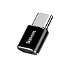 Baseus Micro USB-C - USB adapter, fekete (CAMOTG-01)