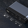 Baseus multifunkcionális HUB 3x USB 3.2 Gen 1 / 2x USB 2.0 / 2x USB Type C / SD és micro SD kártyaolvasó / AUX / 3x HDMI / RJ45 1Gbps tápellátás 100W (EU / CN / UK csatlakozók) szürke (CAHUB-DG0G)