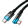 Baseus MVP2 USB-C - USB-C kábel, 100W, 1m, fekete/kék (CAVP000621)