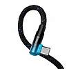 Baseus MVP2 USB-C - USB-C kábel, 100W, 1m, fekete/kék (CAVP000621)