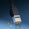 Baseus nagy sebességű Hatféle RJ45 Gigabites hálózati kábel (lapkábel) 1,5 m fekete