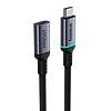Baseus nagyfelbontású USB-C hosszabbítókábel, dugasz-aljzat 10 Gbps, 0,5 m, fekete (B0063370C111-00)