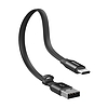 Baseus Nimble lapos kábel USB / USB-C kábel tartóval 2A 0,23M fekete (CATMBJ-01)