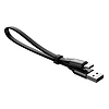 Baseus Nimble lapos kábel USB / USB-C kábel tartóval 2A 0,23M fekete (CATMBJ-01)