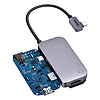 Baseus PadJoy 6 az 1-ben HUB USB-C - USB 3.0 + HDMI + USB-C PD + jack 3.5mm + SD/TF, szürke (WKWJ000113)