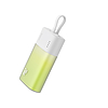 Baseus Popsicle 5200mAh 20W-os külső akkumulátor beépített Lightning kábellel (+ fehér Baseus Simple USB-C - USB-C 60W/20V/3A/30cm kábel) - fehér-zöld