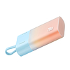 Baseus Popsicle 5200mAh 20W-os külső akkumulátor beépített Lightning kábellel (+ fehér Baseus Simple USB-C - USB-C 60W/20V/3A/30cm kábel) - kék-narancs