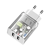 Baseus speed mini adapter, 2x USB, 2A, 10,5 W, fehér (CCFS-R02)