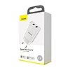 Baseus speed mini adapter, 2x USB, 2A, 10,5 W, fehér (CCFS-R02)