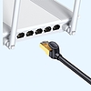 Baseus Speed Seven nagy sebességű RJ45 hálózati kábel 10 Gbps 0,5 m fekete (WKJS010001)