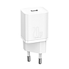 Baseus Super Si gyorstöltő 1C 20W adapter 1 m-es USB-C-Lightning kábellel, fehér (TZCCSUP-B02)