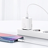 Baseus Super Si gyorstöltő 1C 20W adapter 1 m-es USB-C-Lightning kábellel, fehér (TZCCSUP-B02)