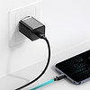 Baseus Super Si gyorstöltő 1C 20W adapter1 m-es USB-C-Lightning kábellel, fekete (TZCCSUP-B01)