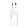 Baseus Super Si gyorstöltő 1C 25W adapter USB-C-USB-C 1 m-es kábellel, fehér (TZCCSUP-L02)