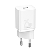 Baseus Super Si gyorstöltő 1C 25W adapter USB-C-USB-C 1 m-es kábellel, fehér (TZCCSUP-L02)