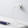 Baseus Super Si gyorstöltő 1C 25W adapter USB-C-USB-C 1 m-es kábellel, fehér (TZCCSUP-L02)