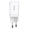 Baseus Super Si Pro gyorstöltő USB + USB-C 30W, fehér (CCSUPP-E02)