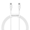 Baseus Superior sorozatú USB-C-USB-C kábel, 100 W, 1 m, fehér (CATYS-B02)