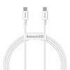 Baseus Superior sorozatú USB-C-USB-C kábel, 100 W, 1 m, fehér (CATYS-B02)