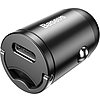 Baseus Tiny Star USB-C mini autós töltő, QC 4.0+, PD, 30 W, szürke (VCHX-B0G)