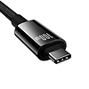 Baseus Tungsten Gold USB-C 3.2 / USB-C 3.2 kábel 100W 4K 60Hz 1.5m - fekete