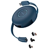 Baseus Zinc 3 az 1-ben USB mágneses kábel USB-C / Lightning / Micro 20 W, 1 m, kék (CAMLC-03)