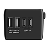 BlitzWolf BW-TA1 4 az 1-ben utazós adapter 2xUSB+USB-C+PD, 20W