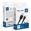 Bluestar Type-C kábel 3A, 1m, fekete, DC-001AC3.0