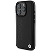 BMW bőr Hot Stamp iPhone 16 Pro Max tok - fekete