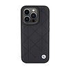 BMW bőr steppelt tok iPhone 15 Pro Max készülékhez fekete (BMHCP15X22RQDK)