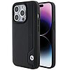 BMW bőrtok kék pöttyös iPhone 15 Pro-hoz - fekete