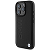 BMW Leather Hot Stamp MagSafe iPhone 16 Pro tok - fekete