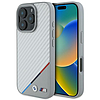 BMW M Carbon Tricolor Line MagSafe tok iPhone 16 Pro Maxhoz - szürke