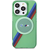 BMW M Tricolor Stripes MagSafe tok iPhone 15 Próhoz - zöld
