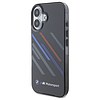 BMW Motosport IML véletlenszerű csíkos iPhone 16 Plus tok - fekete