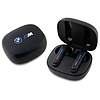 BMW nyomtatott logók - Bluetooth TWS fejhallgató ENC + töltőtok fekete (BMBEMIATP20LOK)