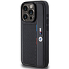 BMW perforált háromszínű vonalas tok iPhone 15 Pro-hoz - fekete