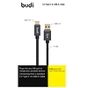Budi - 3.0 USB-A - USB C kábel. 3,0A áramot képes átengedni. Aranyozott csatlakozó. (BD178T)