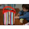 BUILT Bottle Buddy két palack táska tartóval Baby Pink Stripe (BBY-BBD2-BPS)