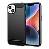 Carbon Case iPhone 14 Plus rugalmas gél hátlap fekete