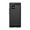 Carbon Case szilikon tok Motorola Edge 40 Pro-hoz - fekete