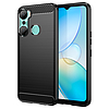 Carbon Case tok Infinix Hot 12 Pro flexibilis szilikon szénburkolathoz fekete