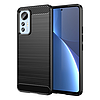 Carbon Case tok Xiaomi 12 Lite rugalmas szilikon karbon borítással fekete