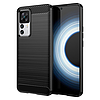 Carbon Case tok Xiaomi 12T Pro / Xiaomi 12T rugalmas szilikon karbon borításhoz fekete