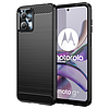 Carbon tok Motorola Moto G53 / G13 flexibilis szilikon karbon borításhoz fekete