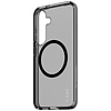 CARE by PanzerGlass Flagship Urban Combat fekete QI tok Samsung Galaxy S25-höz - félig átlátszó füstszínű
