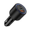 CC04 3 portos PD130W autós töltő - fekete