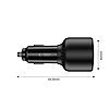 CC04 3 portos PD130W autós töltő - fekete
